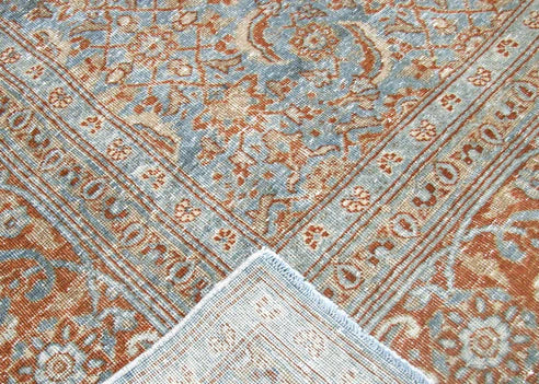 Antique Tabriz Persian Rug – Large Handwoven Wool Area Rug (8'7" x 11'3") #180339