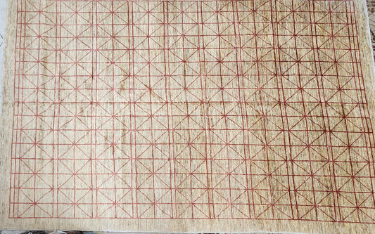 Afghan Contemporary Teawash Rug – 9.9 x 13.4