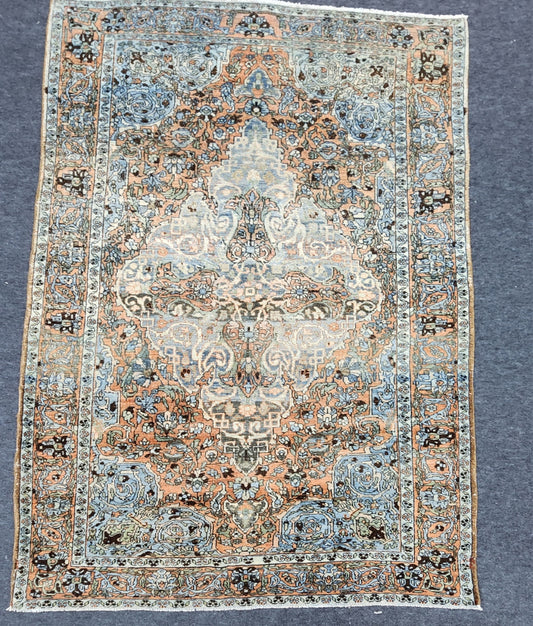Late 19th Century Antique Bakhtiari Rug | Handwoven Persian Wool Carpet (4 x 7)
