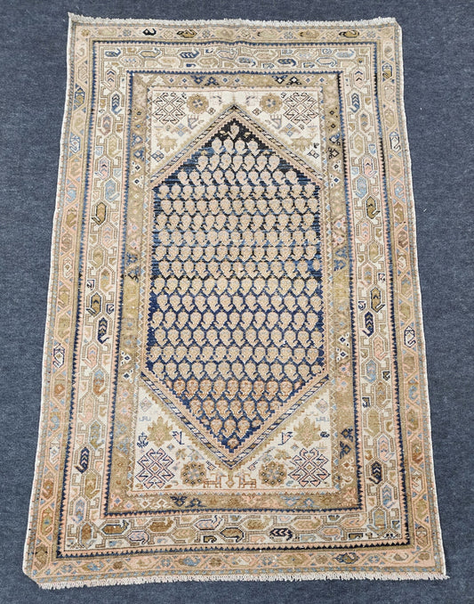 Late 19th Century Malayer Rug – Handwoven Persian Wool Carpet (4 x 6 ft)