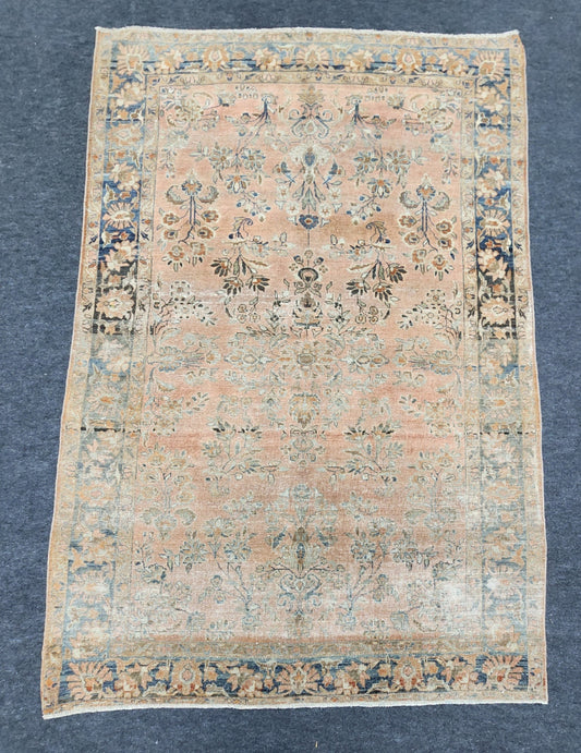 Late 19th Century Tabriz Persian Rug – Handwoven Antique Wool Carpet (4.4 x 6.6 ft)