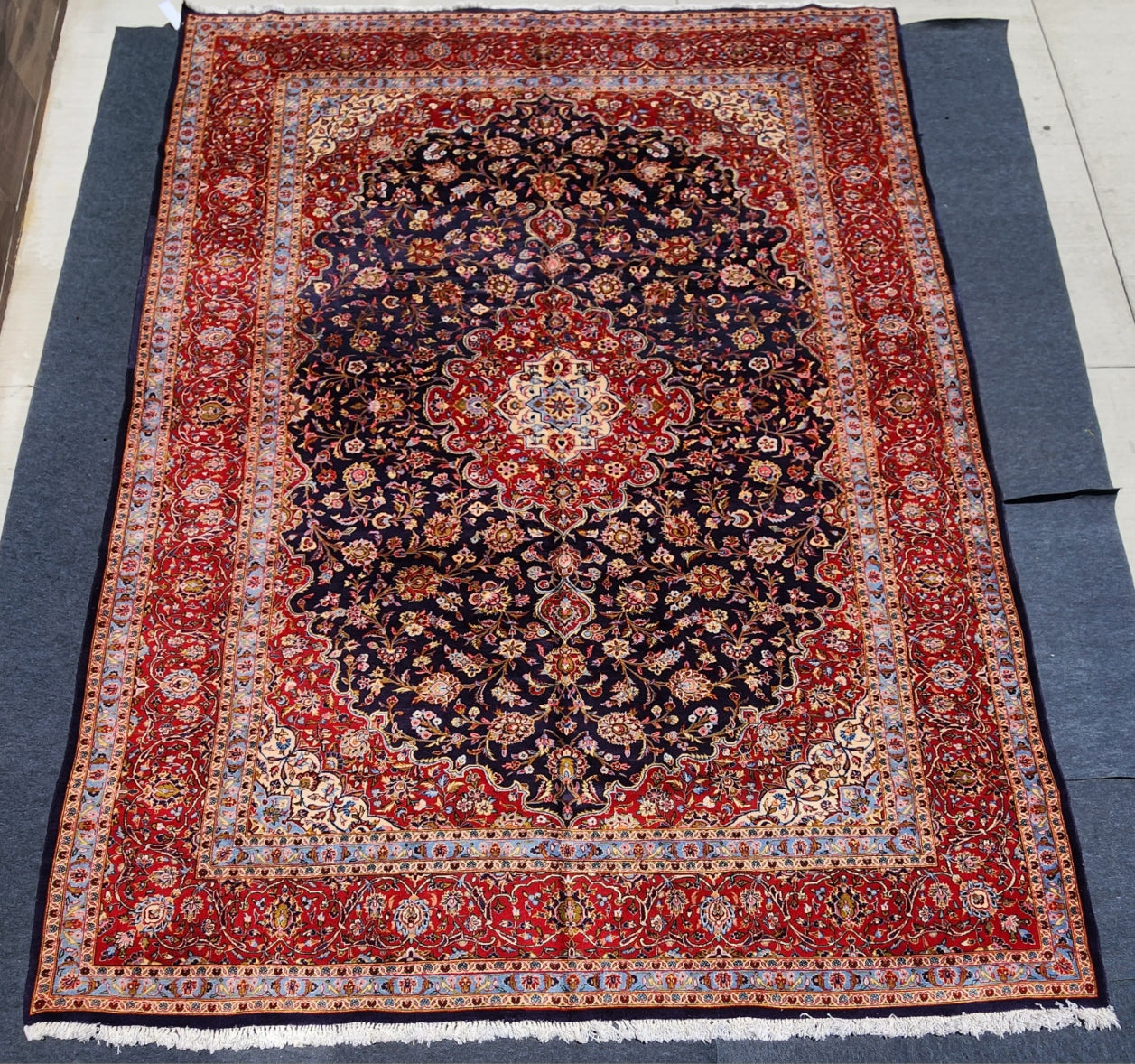 Vintage Large Persian Kashan Rug – 10 x 14