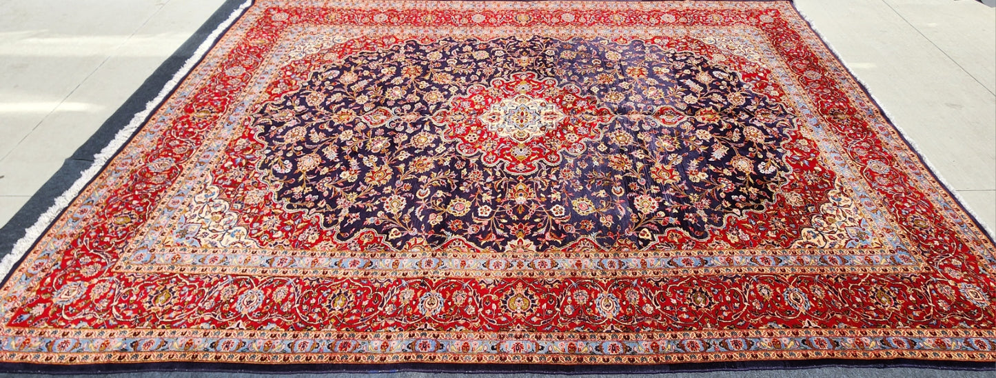 Vintage Large Persian Kashan Rug – 10 x 14