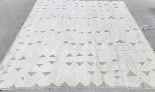 Moroccan All white Square Plush Rug
