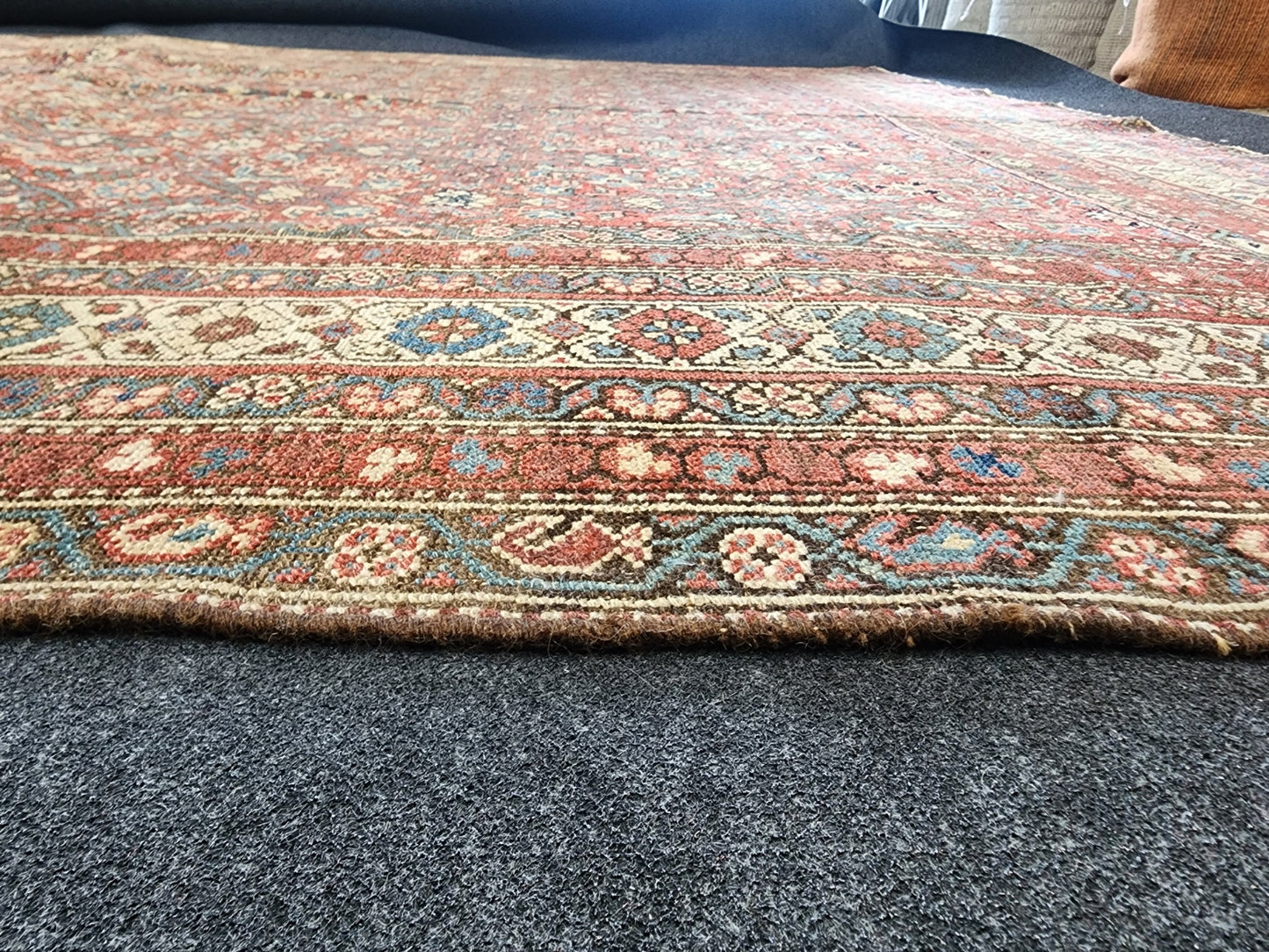 Antique Malayer Rug | Oversized Handwoven Persian Carpet | Circa Early 20th Century (7.4 x 19) (#9144)