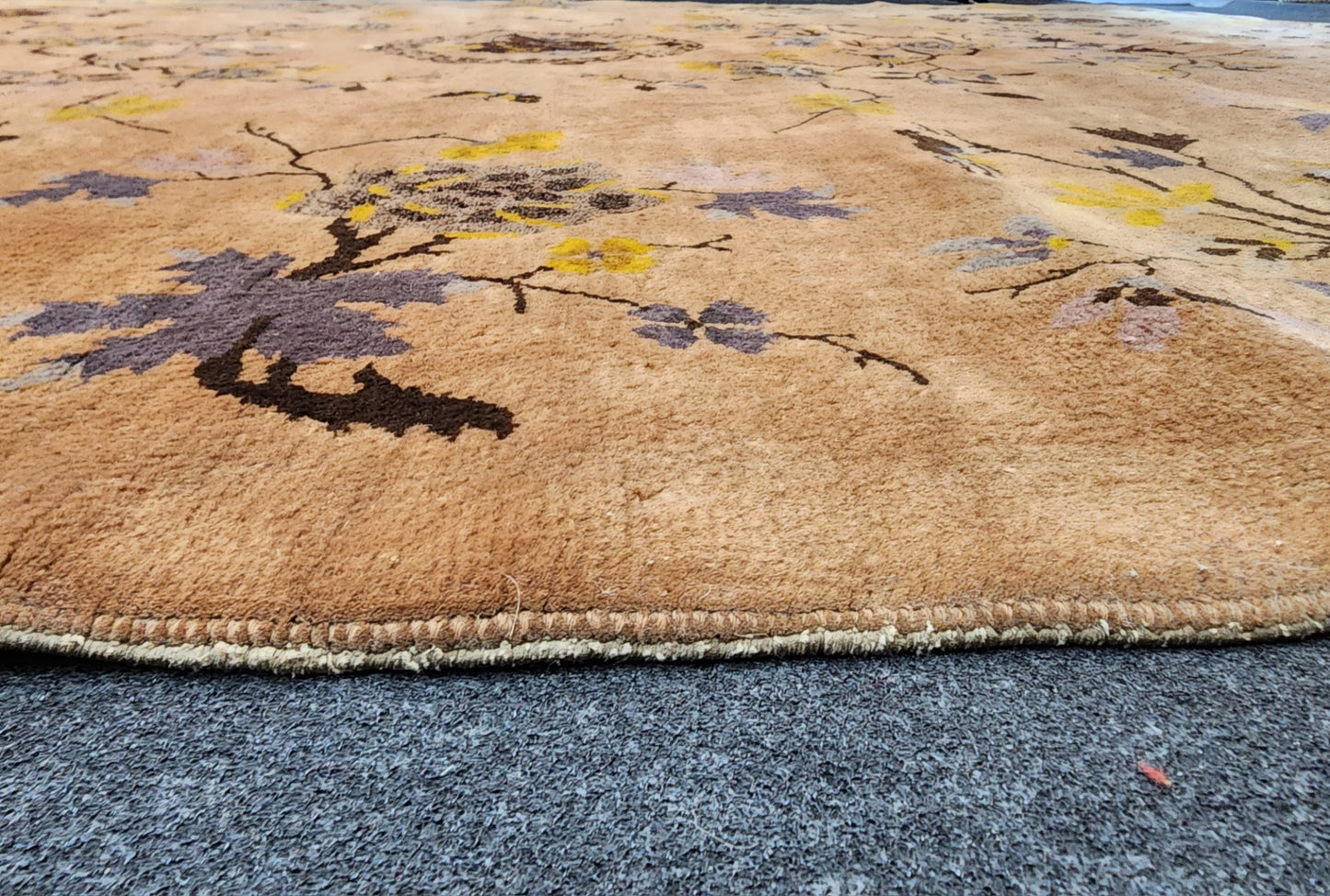 Floral Antique Chinese Nichols Rug | Art Deco Wool Carpet | Circa 1920s-1930s (8 x 10) (#5985)