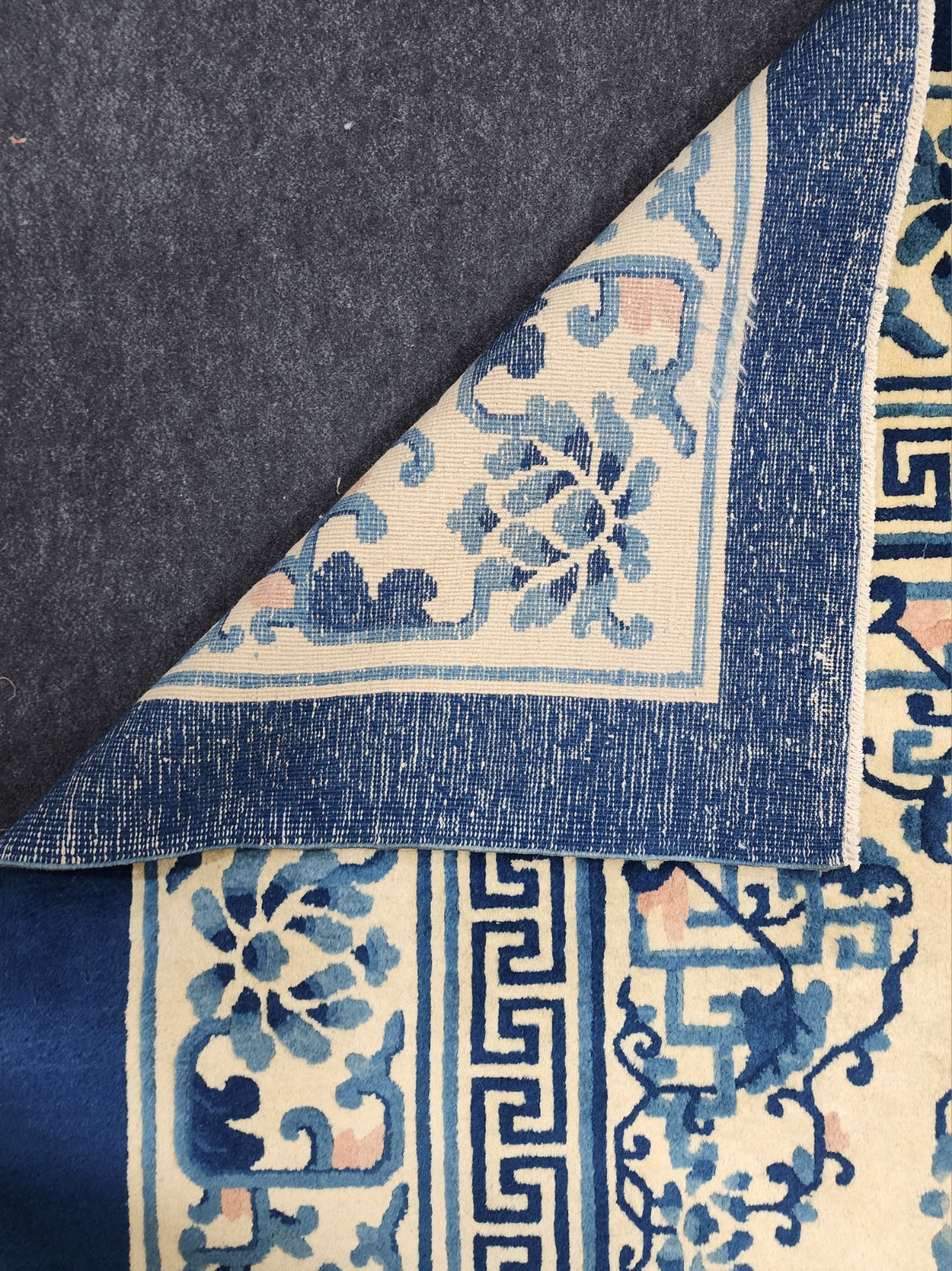 Antique Chinese Peking Rug | Handwoven Wool Carpet | Circa Early 20th Century (9 x 12) (#5994)