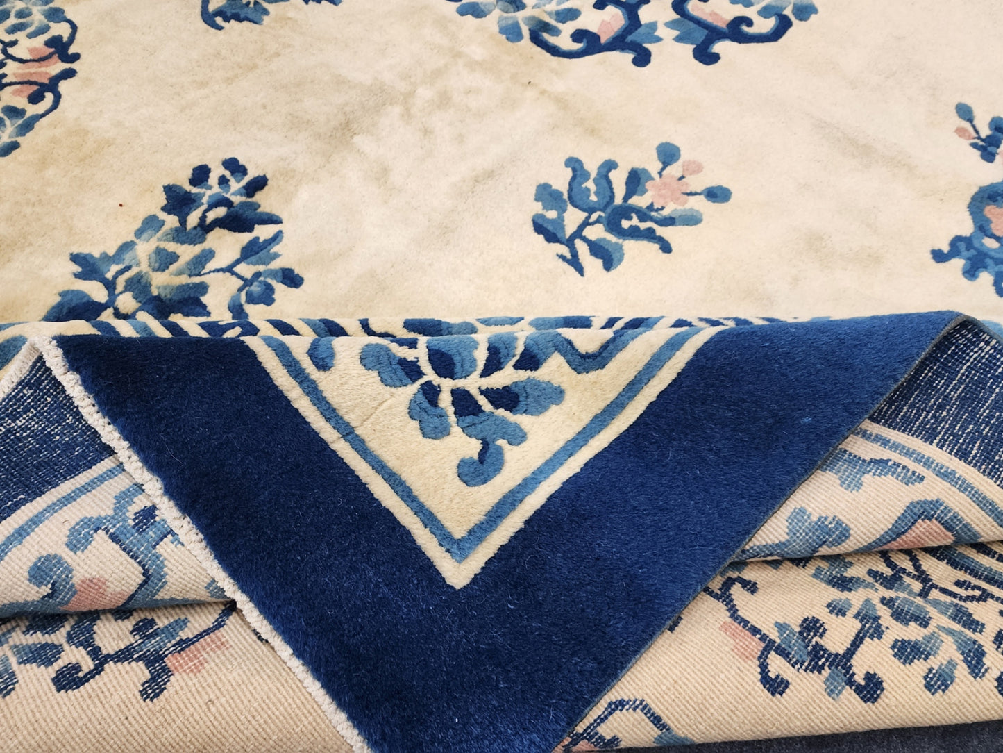 Antique Chinese Peking Rug | Handwoven Wool Carpet | Circa Early 20th Century (9 x 12) (#5994)