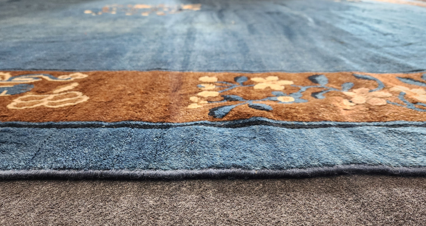 Antique Chinese Peking Rug | Handwoven Wool Carpet | Circa Early 20th Century (9 x 12) (#5989)