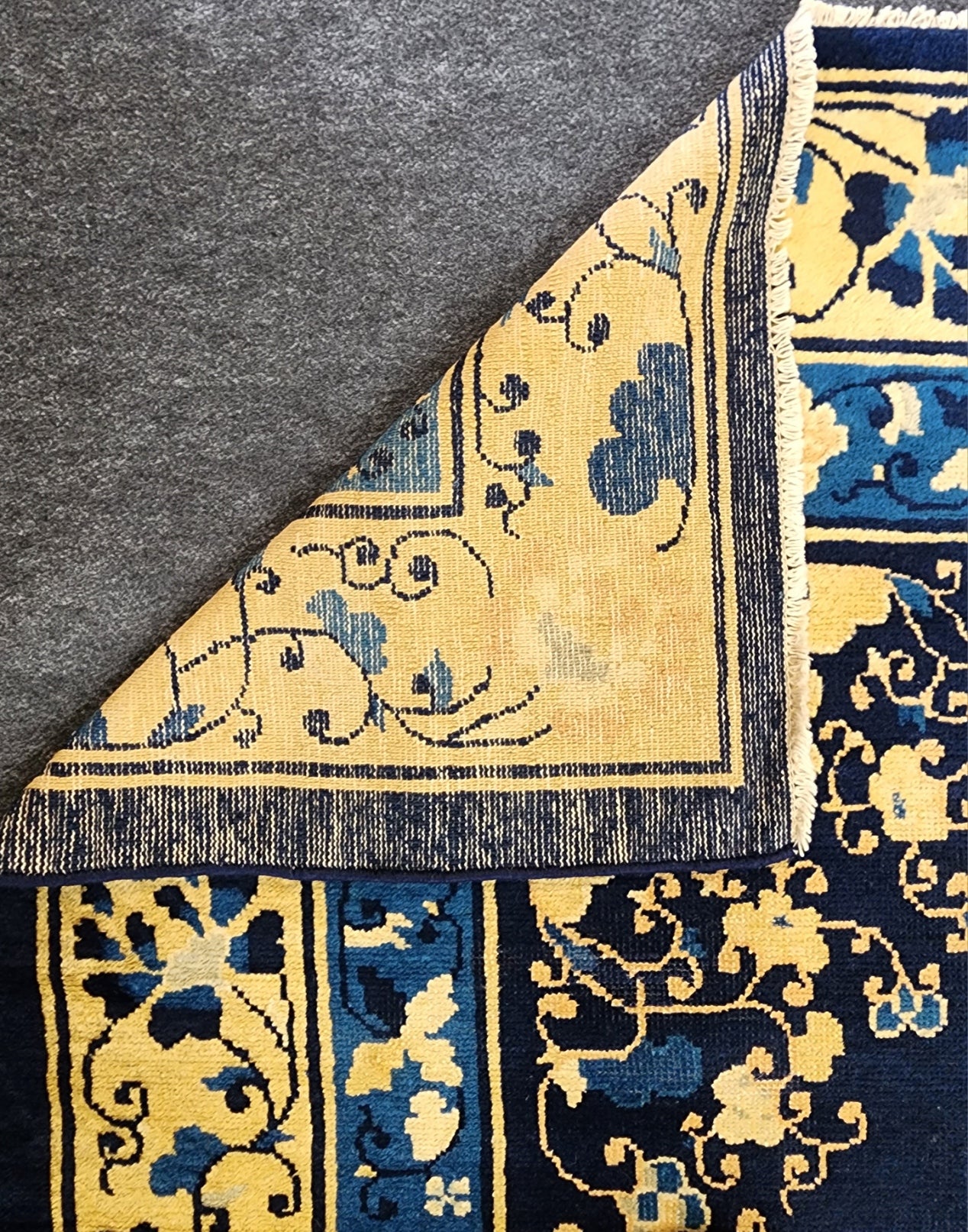 Antique Chinese Peking Rug | Handwoven Wool Carpet | Circa Early 20th Century (9 x 12) (#9149)