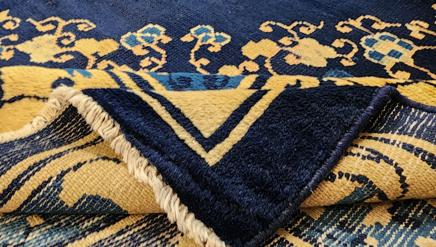 Antique Chinese Peking Rug | Handwoven Wool Carpet | Circa Early 20th Century (9 x 12) (#9149)