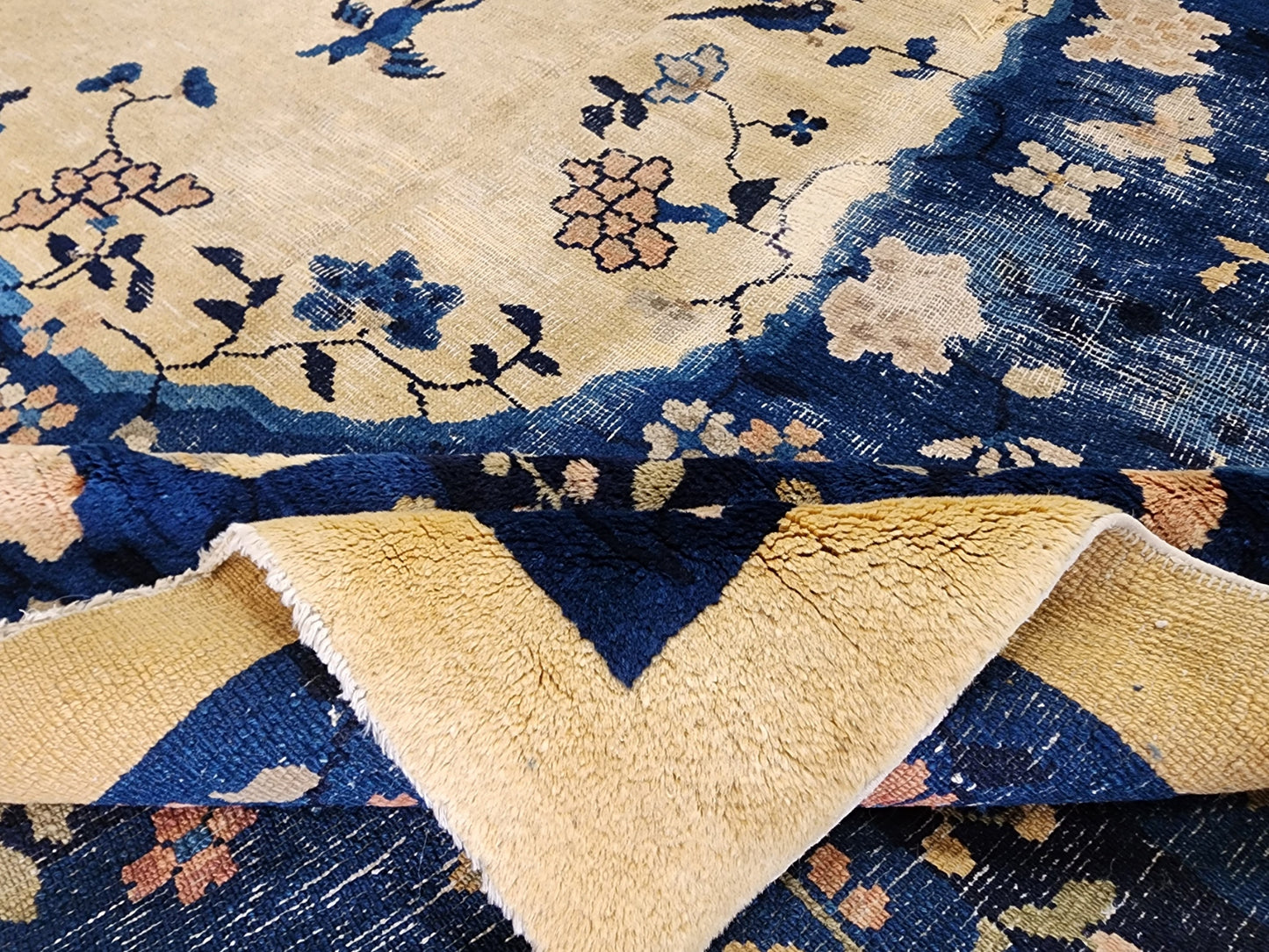 Antique Chinese Peking Rug | Handwoven Wool Carpet | Circa Early 20th Century (9 x 12) (#9164)