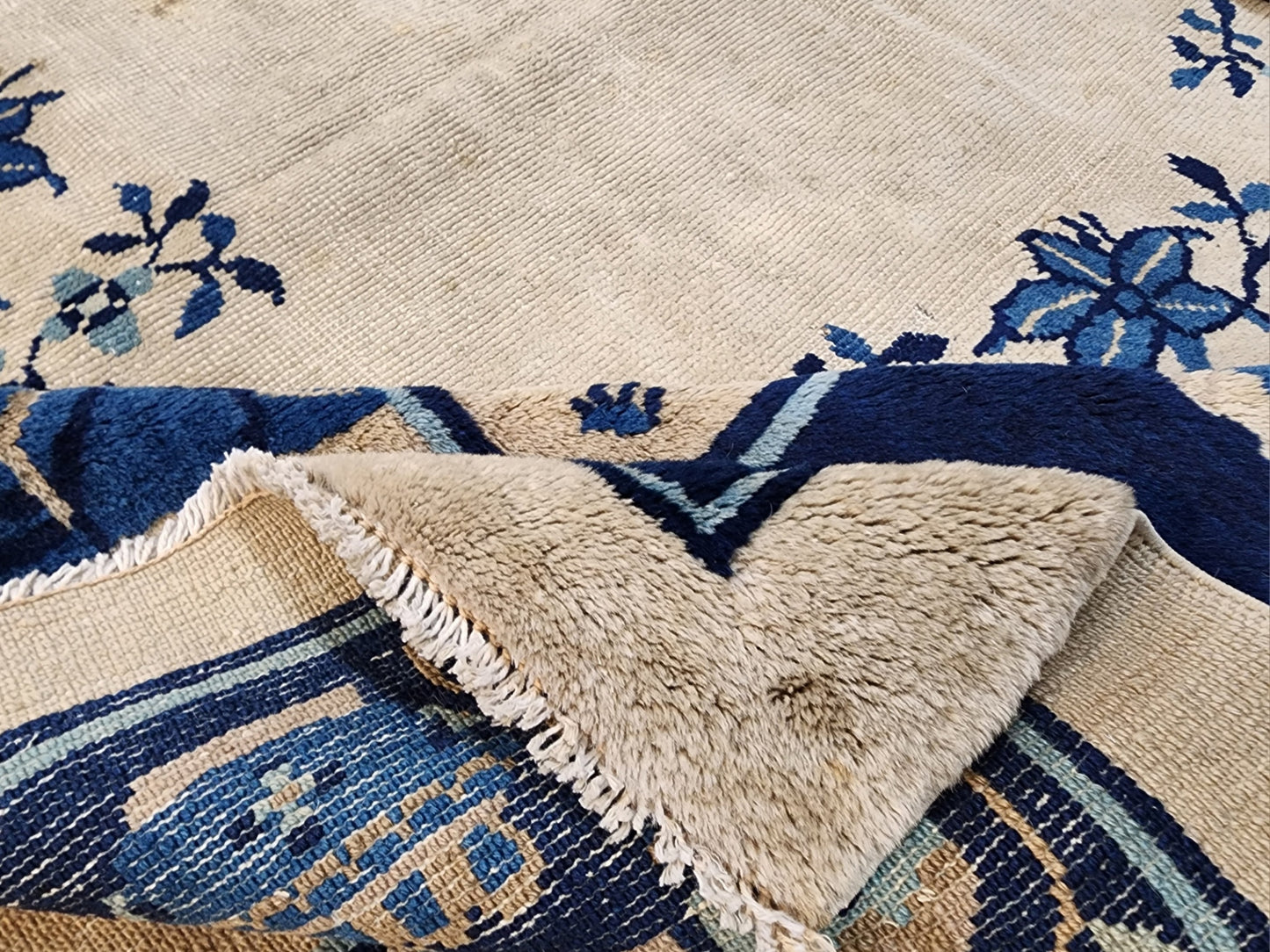 Antique Chinese Peking Rug | Handwoven Wool Carpet | Circa Early 20th Century (9 x 12) (#5981)