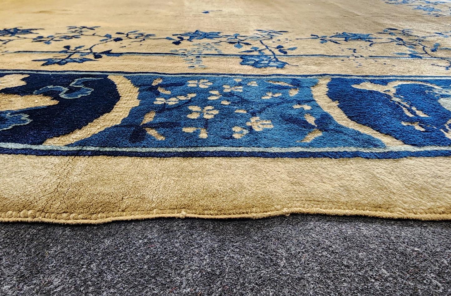 Antique Chinese Peking Rug | Handwoven Wool Carpet | Circa Early 20th Century (9 x 12) (#5981)