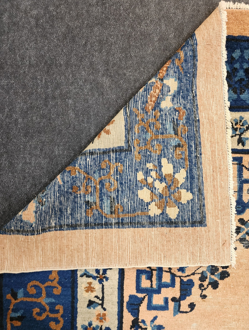 Antique Chinese Peking Rug – Handwoven Wool Carpet (9 x 12 ft)
