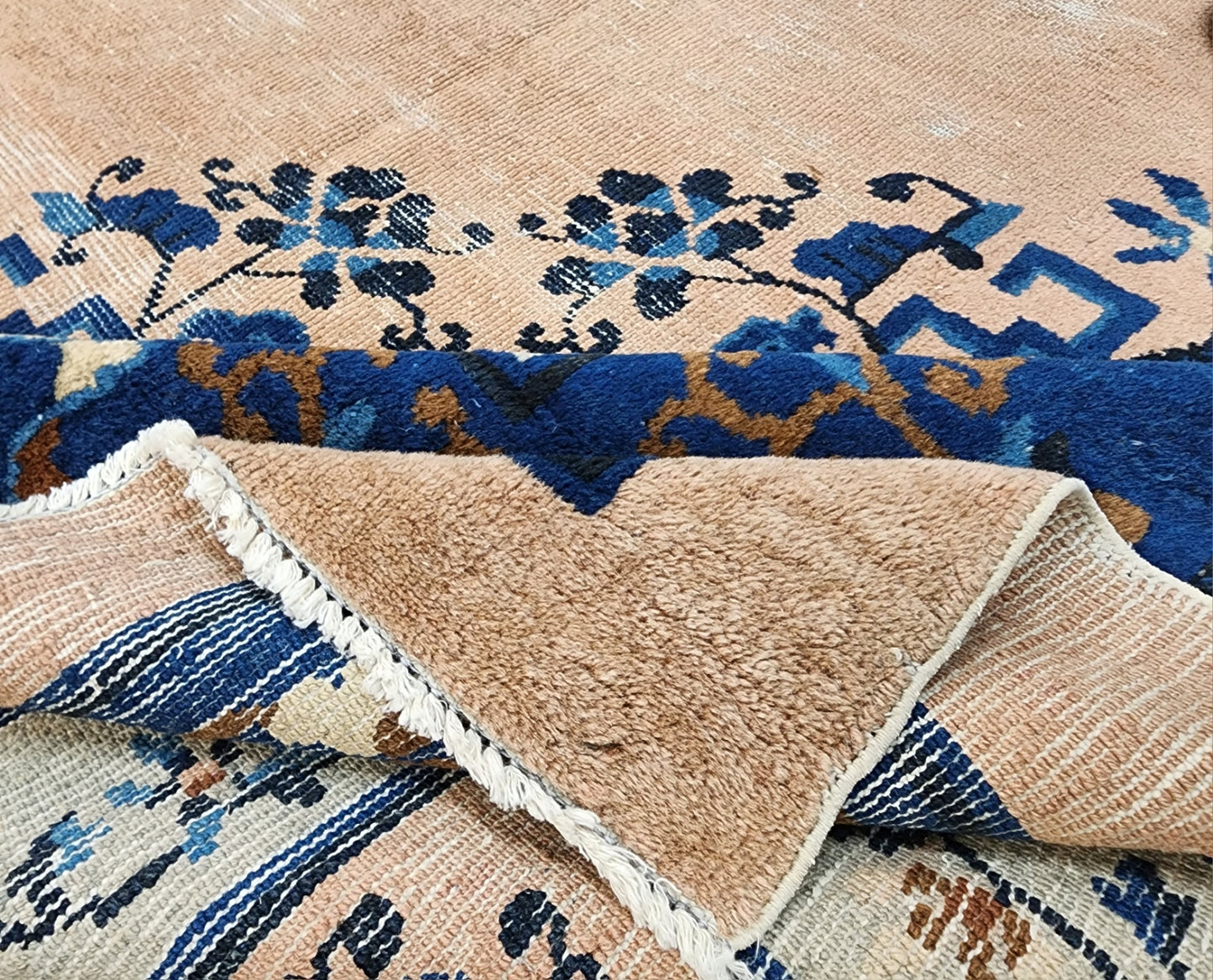 Antique Chinese Peking Rug – Handwoven Wool Carpet (9 x 12 ft)