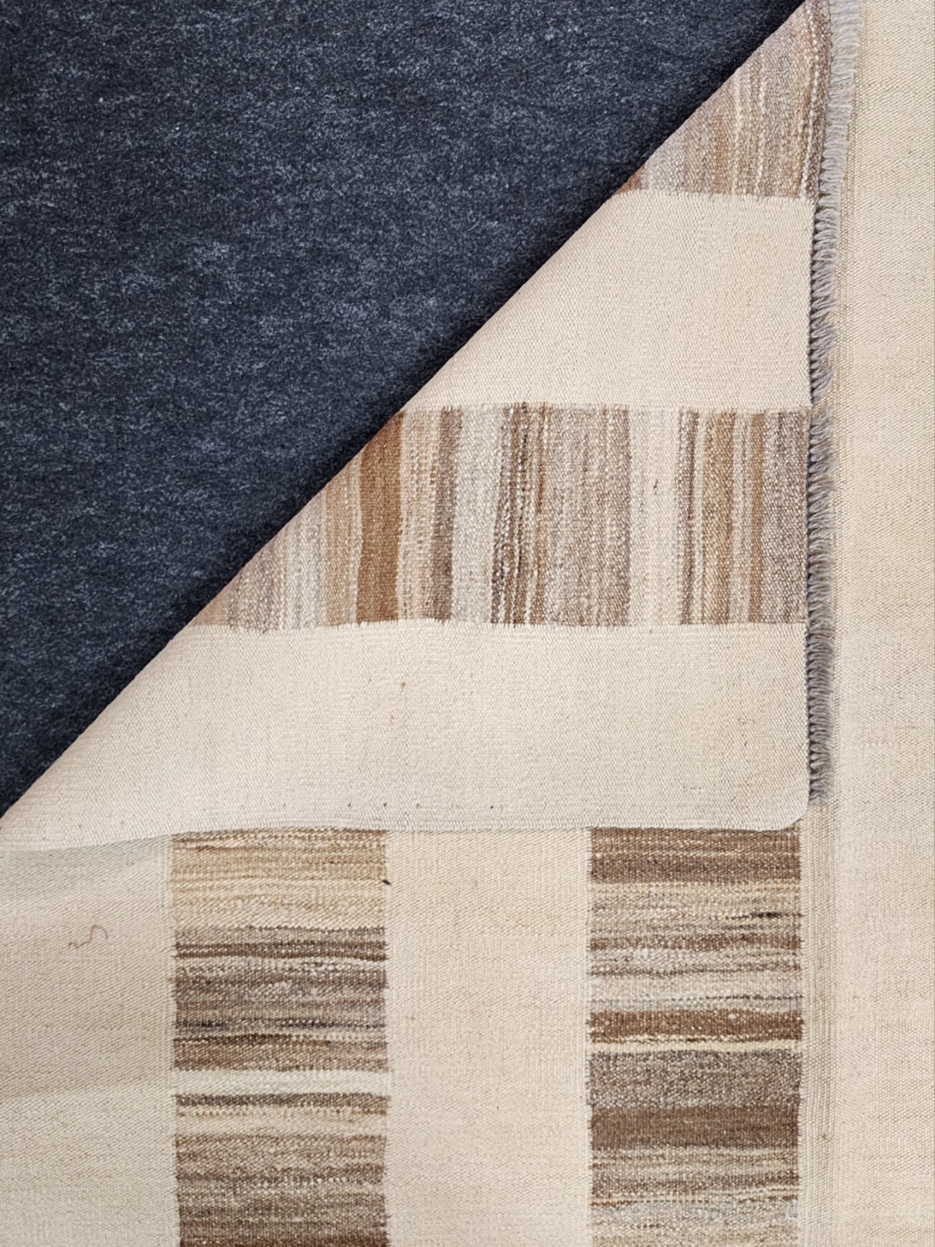 Striped Handmade Flatweave Afghan Kelim
