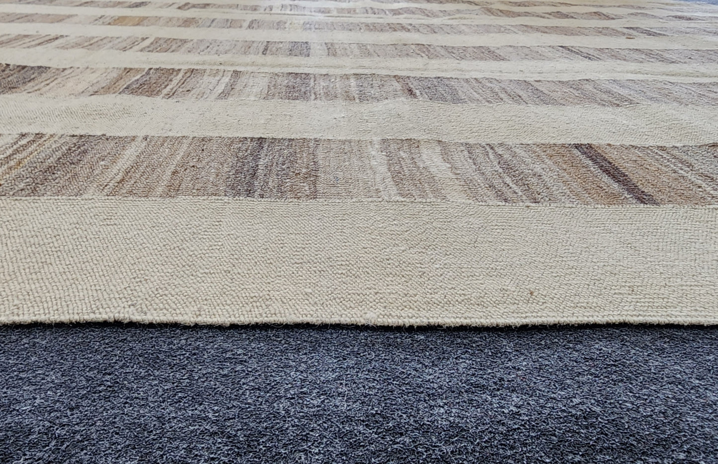 Striped Handmade Flatweave Afghan Kelim