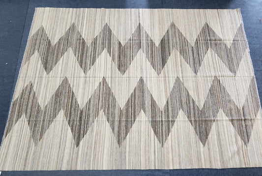 Zig Zag Handmade Flatweave Afghan Kelim