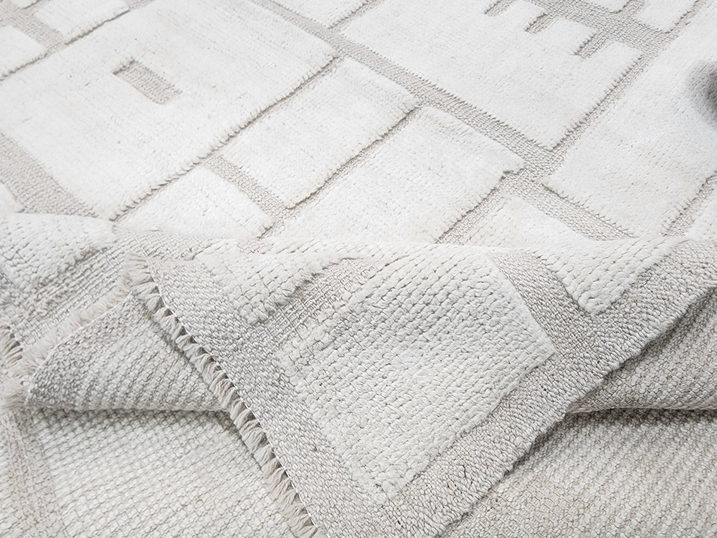 Moroccan Football White Rug