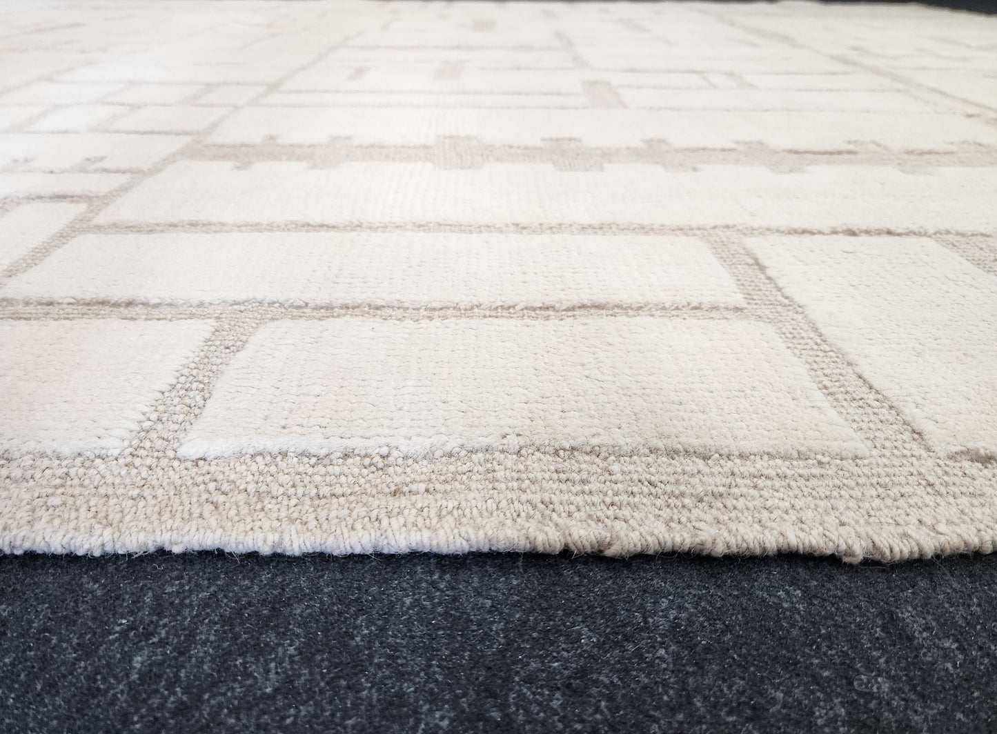 Moroccan Football White Rug