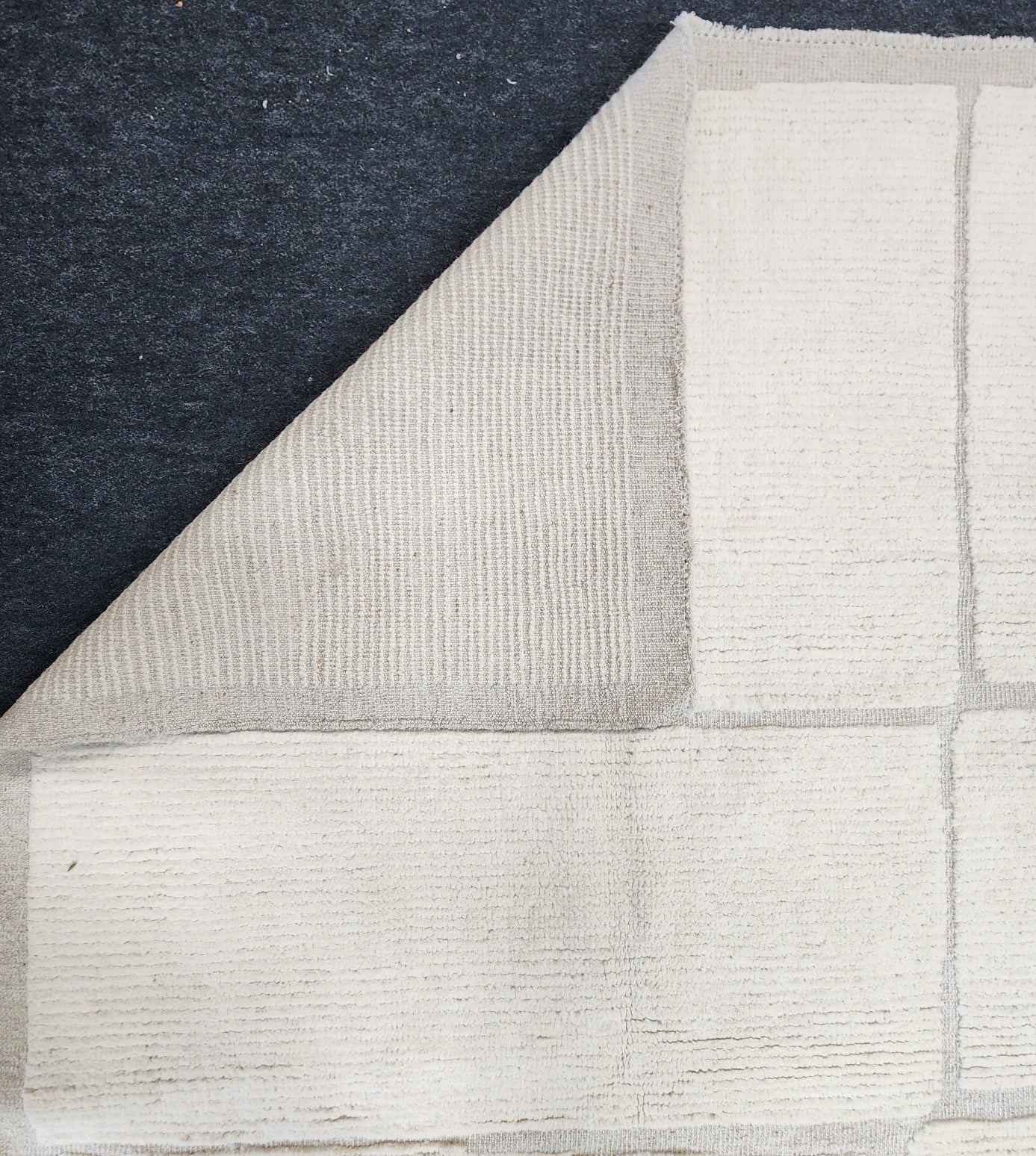 Moroccan White Cobblestone Rug