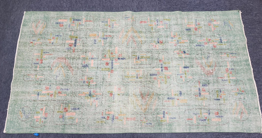 Zeki Muren Vintage Green Rug