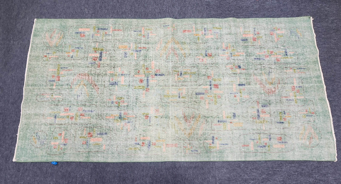 Zeki Muren Vintage Green Rug