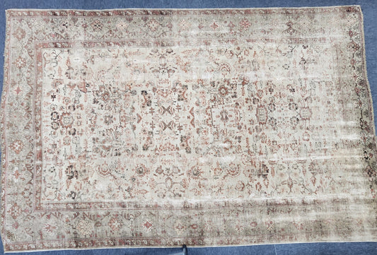 Antique Oushak Rug – Handwoven Wool (19th Century) | 8' x 10'