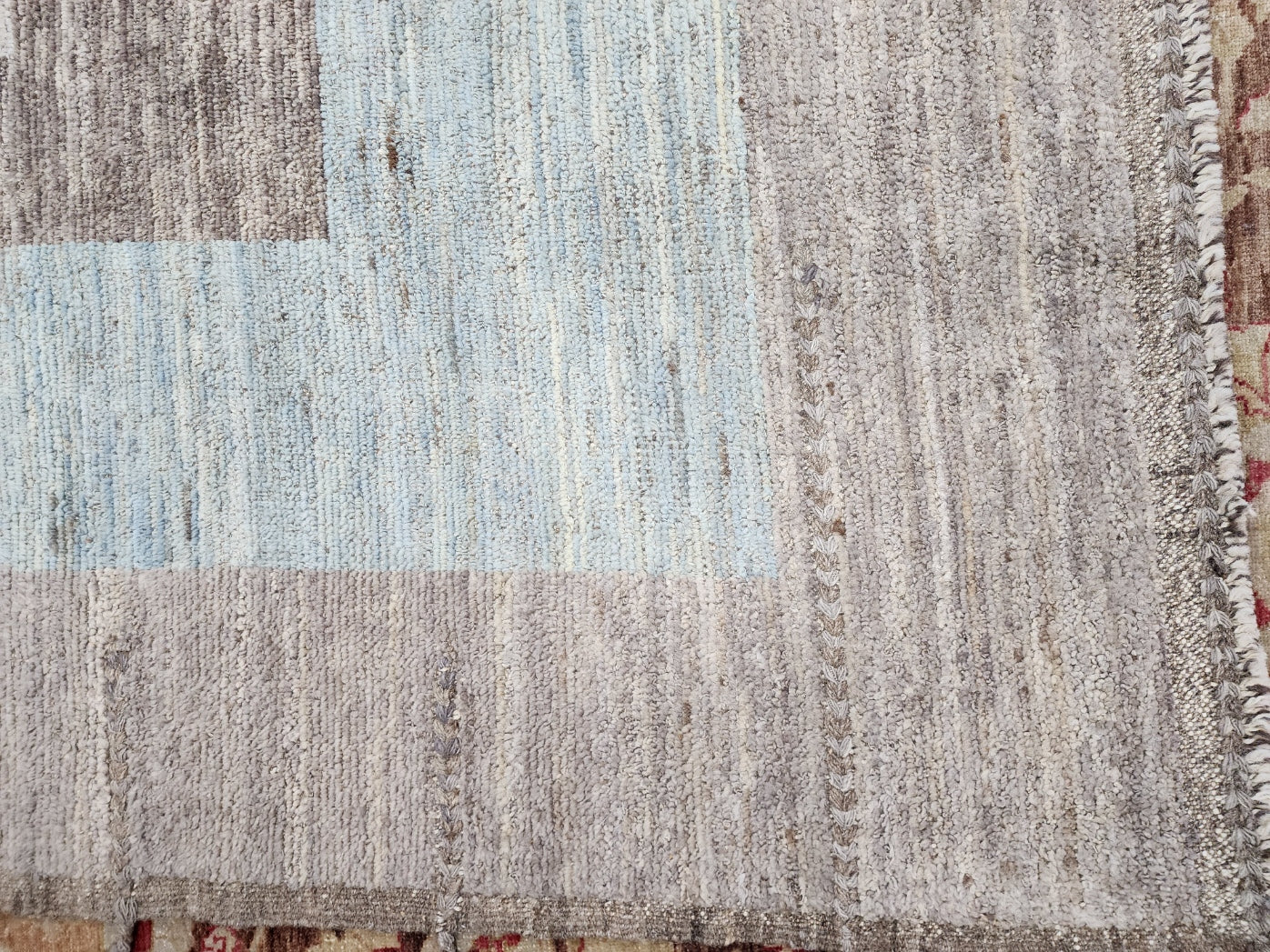 One-of-a-Kind Moroccan Beach Rug – 8x10 | Handwoven Modern Design in Soft Coastal Tones
