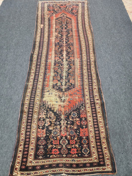 Antique Hamadan Runner – Handwoven Wool Rug (Circa 1920) | 3'5" x 10'3"