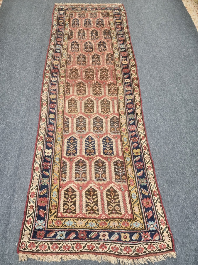 Antique Kurdish Runner – Handwoven Wool Rug | 3'2" x 9'8"