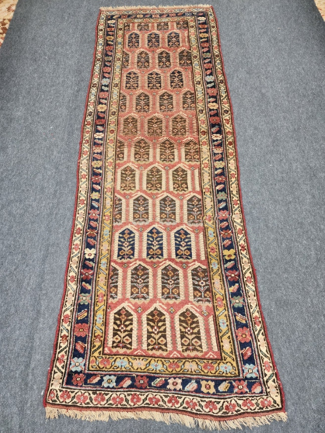 Antique Kurdish Runner – Handwoven Wool Rug | 3'2" x 9'8"