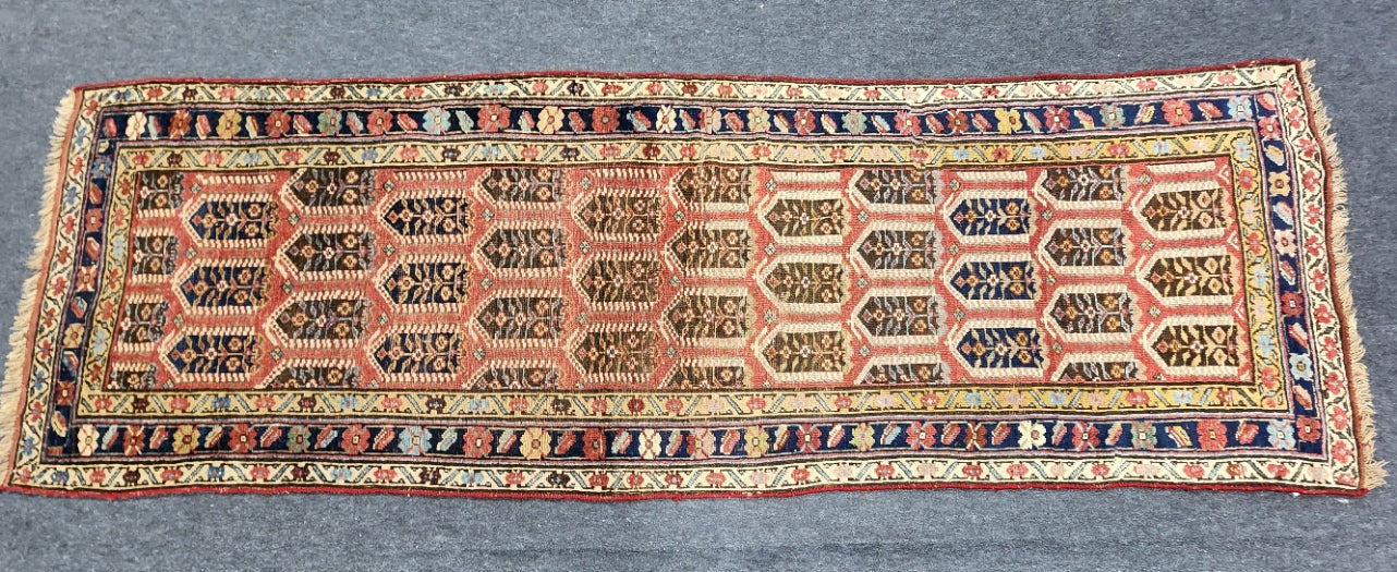 Antique Kurdish Runner – Handwoven Wool Rug | 3'2" x 9'8"