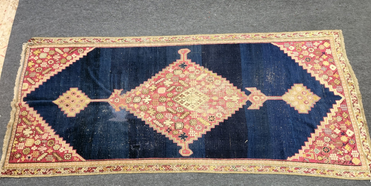 Antique Karabagh Rug – Handwoven Wool (Late 19th Century) | 4'1" x 9'6" (#25985)