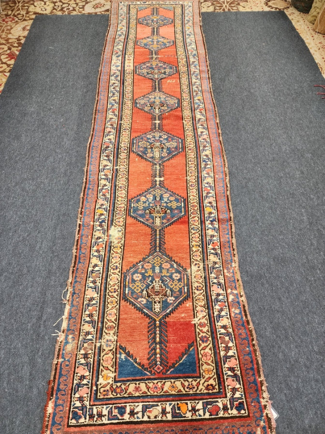 Antique Serab Runner – Handwoven Wool Rug (Circa 1900) | 3'2" x 13'2"