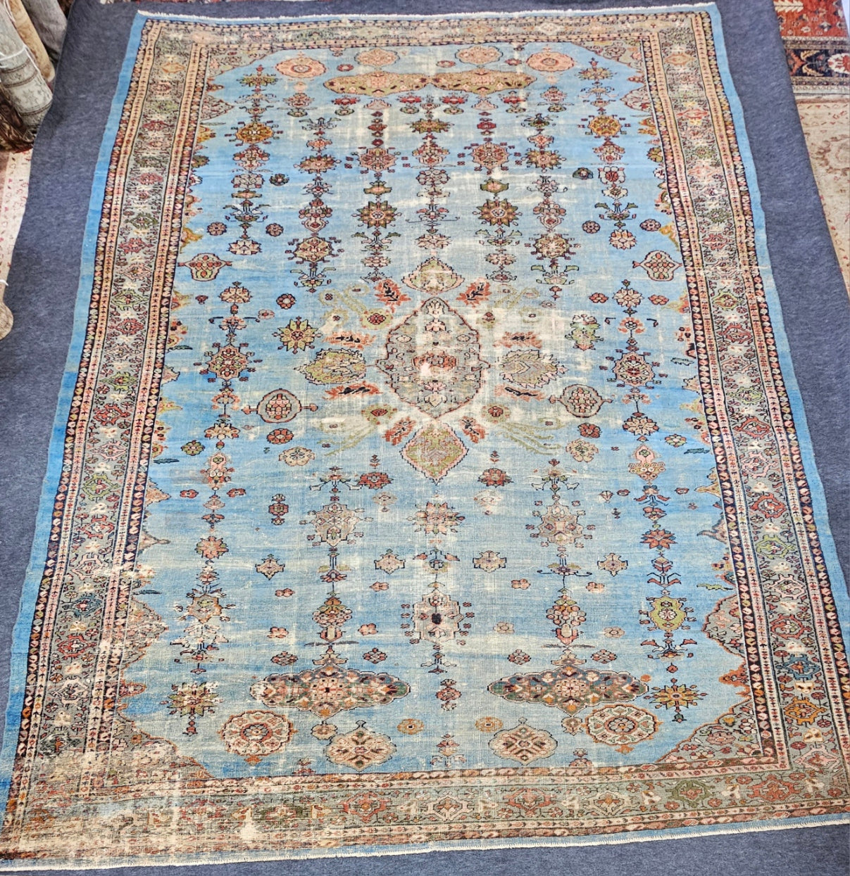 Antique Rare Blue Sultanabad Rug – Circa 1920s (9.6 x 15 feet)