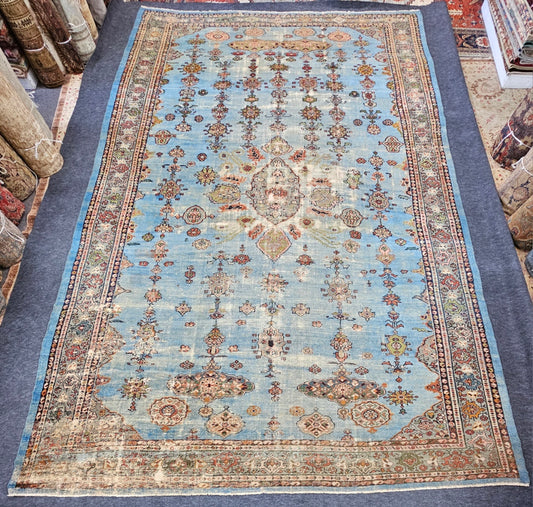 Antique Rare Blue Sultanabad Rug – Circa 1920s (9.6 x 15 feet)