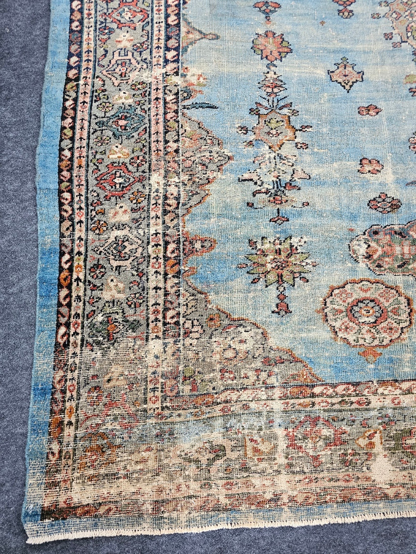 Antique Rare Blue Sultanabad Rug – Circa 1920s (9.6 x 15 feet)