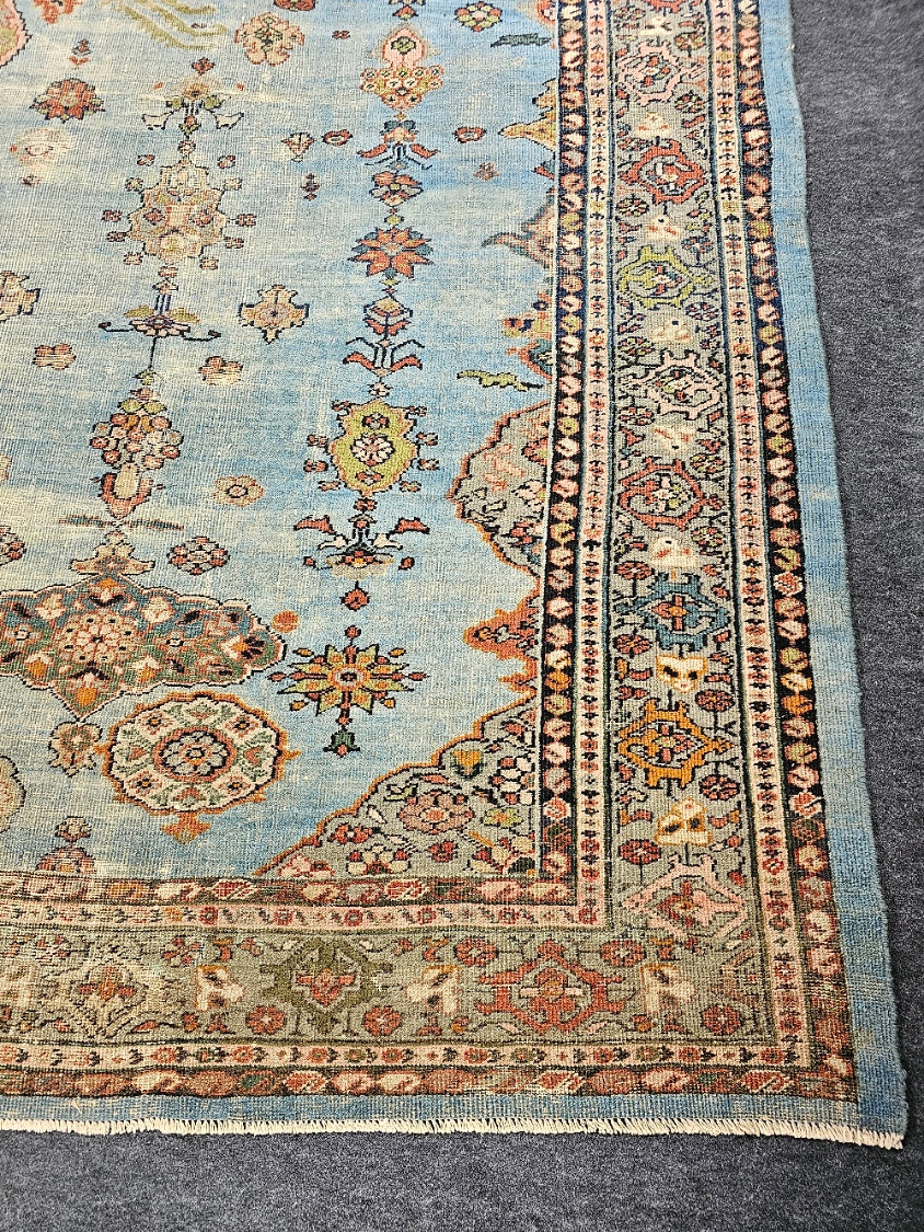 Antique Rare Blue Sultanabad Rug – Circa 1920s (9.6 x 15 feet)