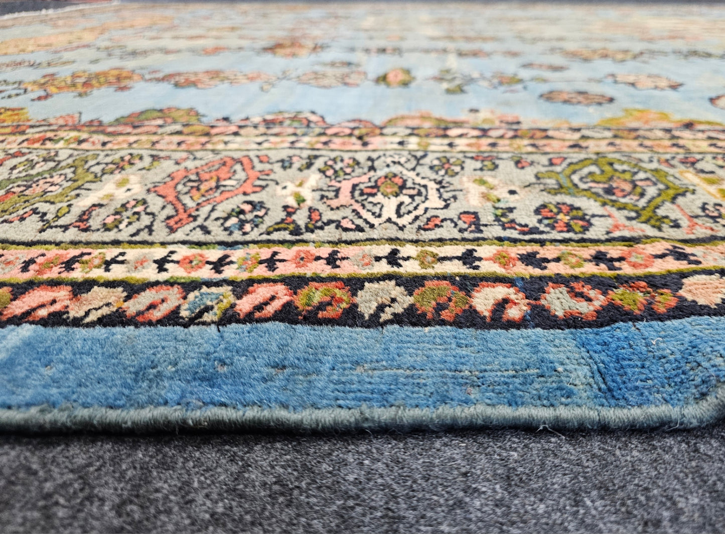 Antique Rare Blue Sultanabad Rug – Circa 1920s (9.6 x 15 feet)