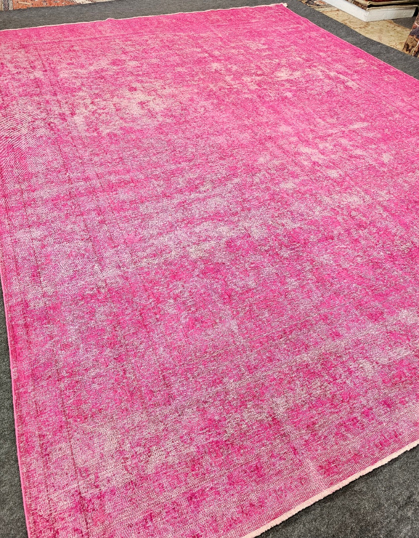 The Pink Distresser – 9x12 ft | One-of-a-Kind Upcycled Tabriz Persian Rug