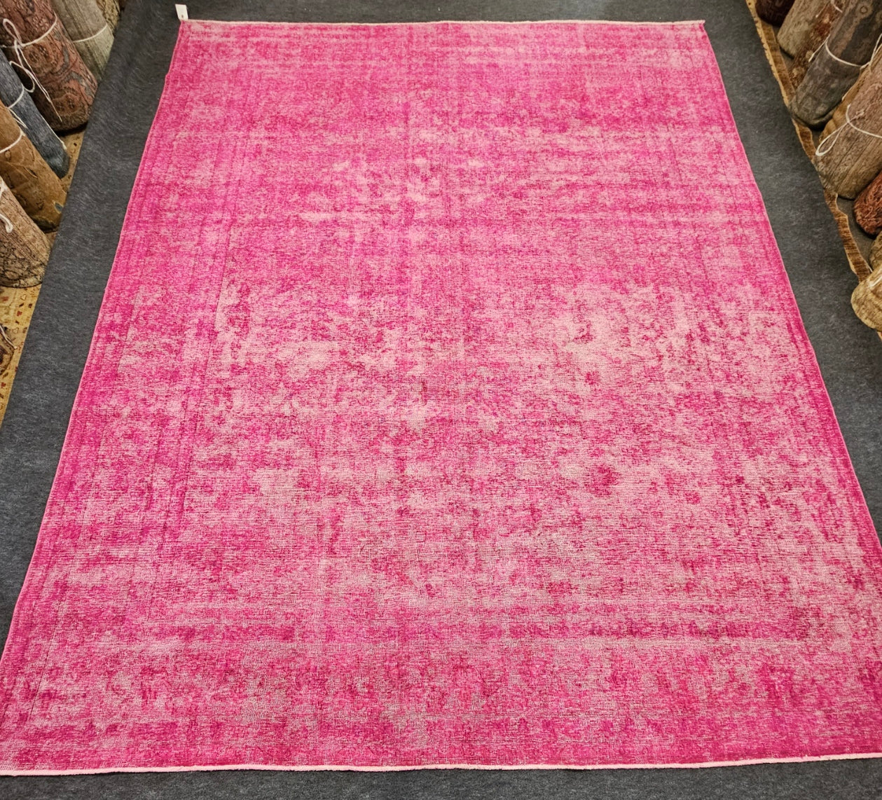 The Pink Distresser – 9x12 ft | One-of-a-Kind Upcycled Tabriz Persian Rug