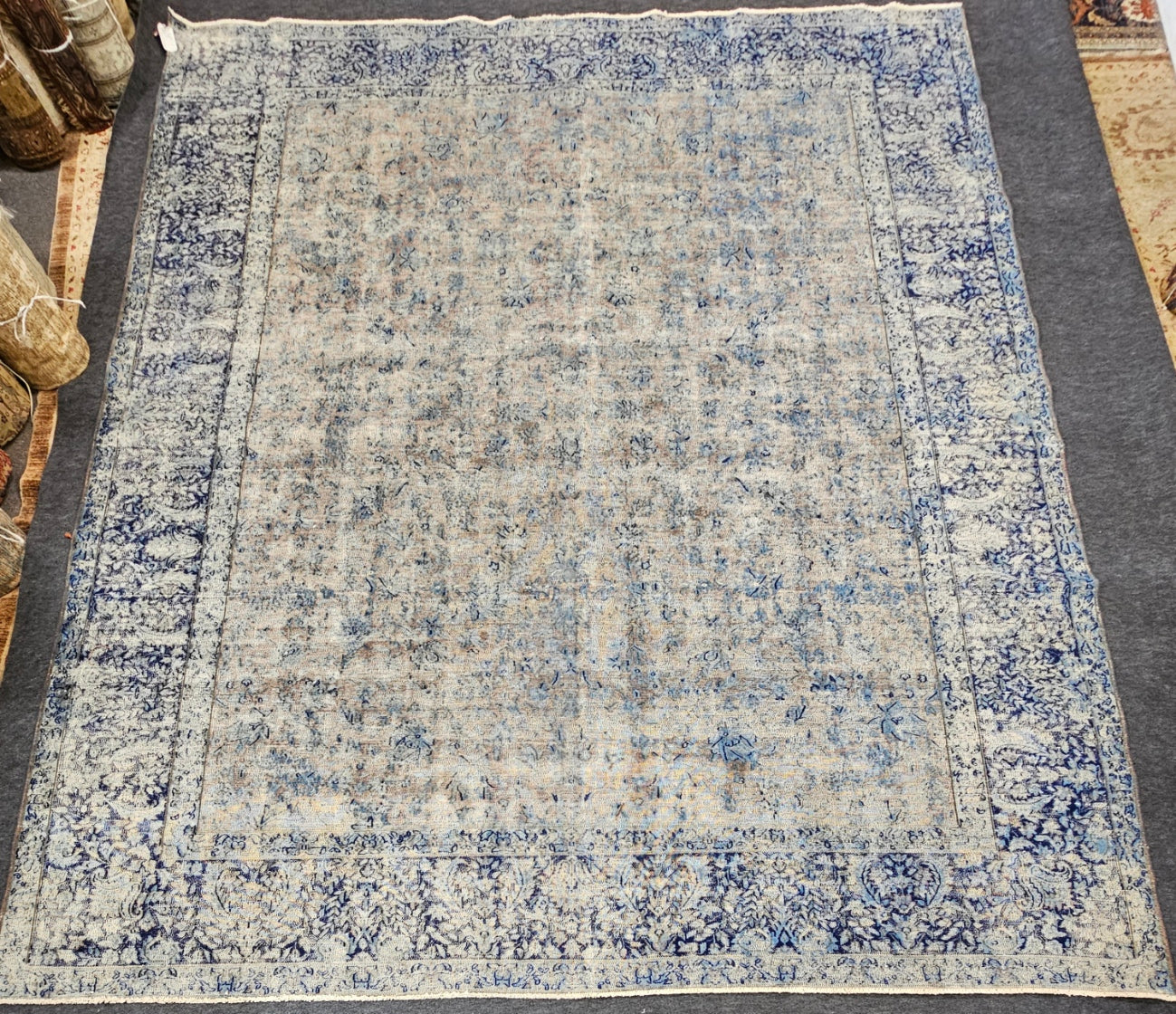 Blue Dream – 9.9 x 13 ft | Distressed Overdyed Persian Rug