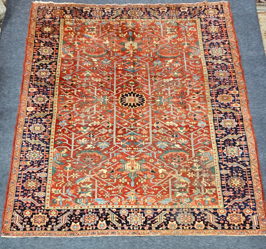 Antique Serapi Persian Rug – Handwoven Wool Rug (Circa 1900s) | 9'3" x 11'4"