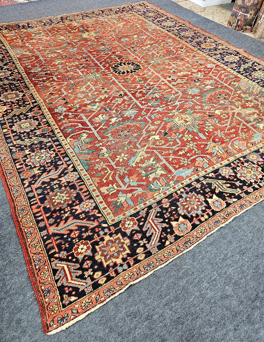 Antique Serapi Persian Rug – Handwoven Wool Rug (Circa 1900s) | 9'3" x 11'4"