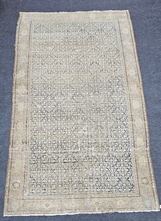 Antique Malayer Persian Rug – Handwoven Wool Carpet (7 x 12.7 ft)