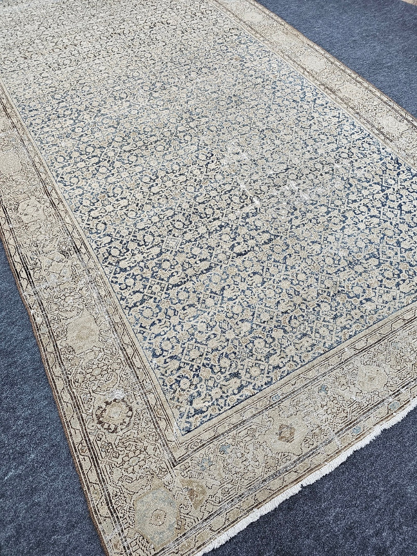 Antique Malayer Persian Rug – Handwoven Wool Carpet (7 x 12.7 ft)