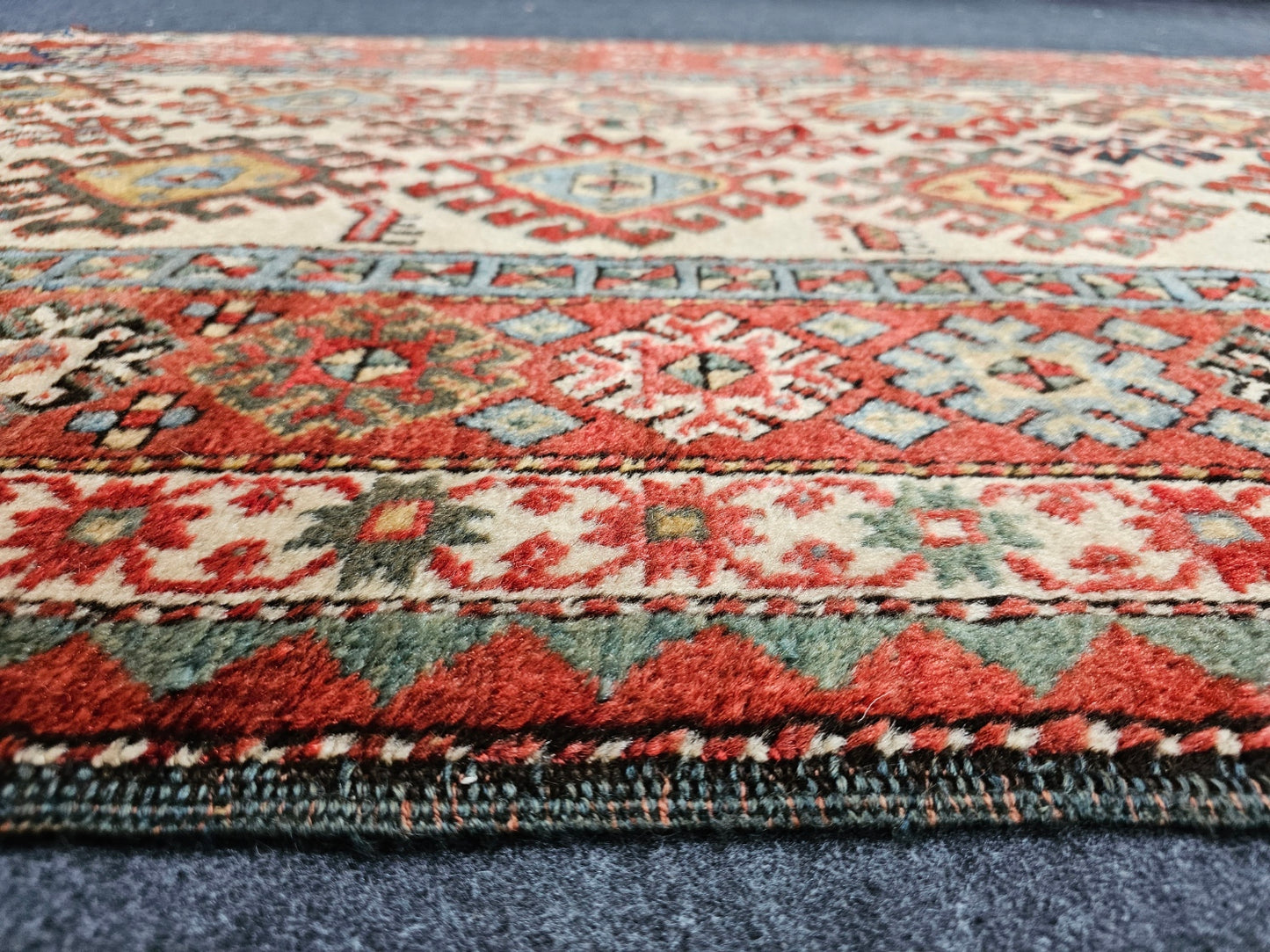 Collector's Antique Kazak Rug – Late 19th Century | 4 x 10 ft Full-Pile Caucasian Runner