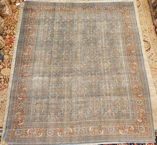 Antique Tabriz Persian Rug – Large Handwoven Wool Area Rug (8'7" x 11'3") #180339